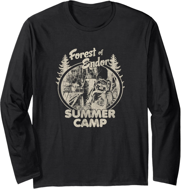 Star Wars Wicket Ewoks Endor Forest Summer Camp Langarmshirt