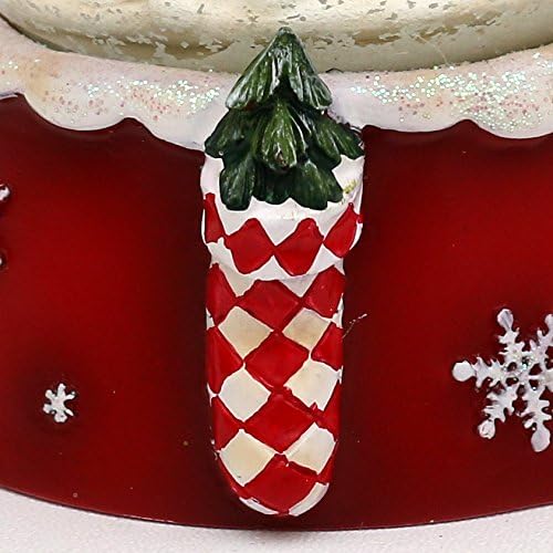 Dekohelden24 Schneekugel, Weihnachtsmann Duo, rot weiss, Masse H/B/Ø Kugel: ca. 8,5 x 7 cm/Ø 6,5 cm.