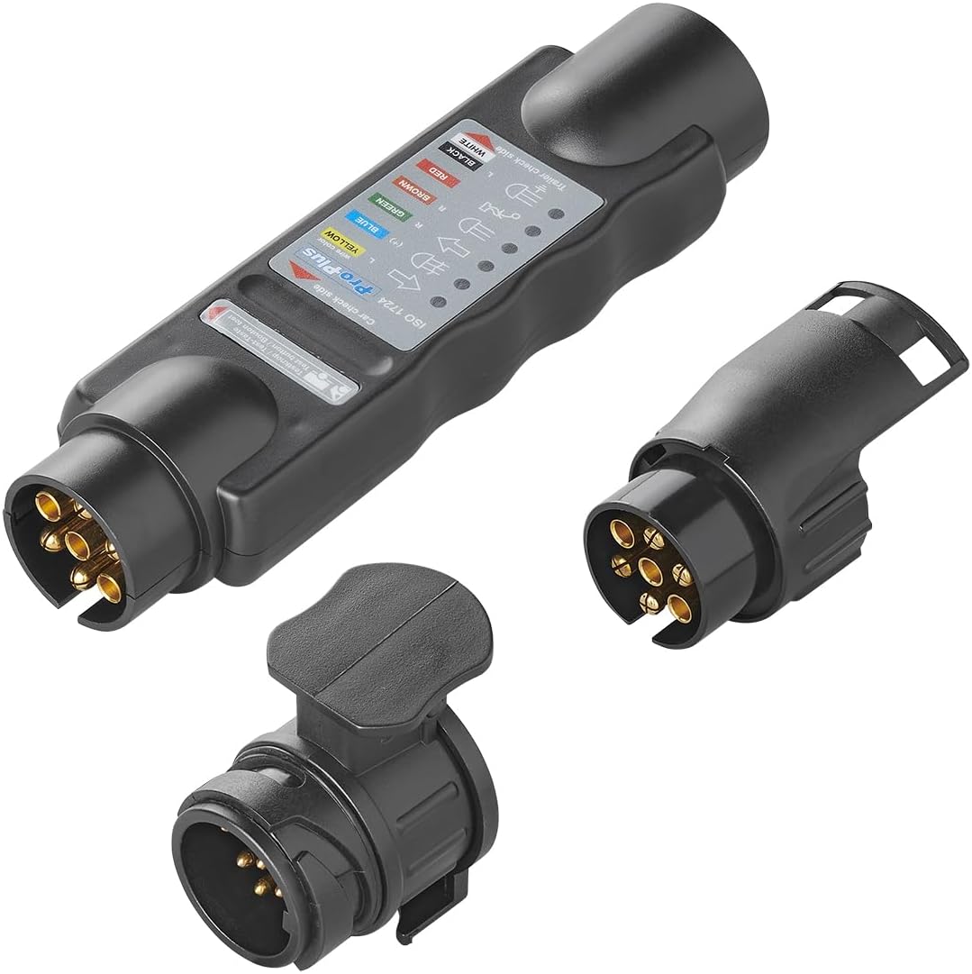 Anhängerbeleuchtung Testen Gerät 7-Polig 13-Polig Anhängersteckdose Camping Lichttester Messgerät Ca