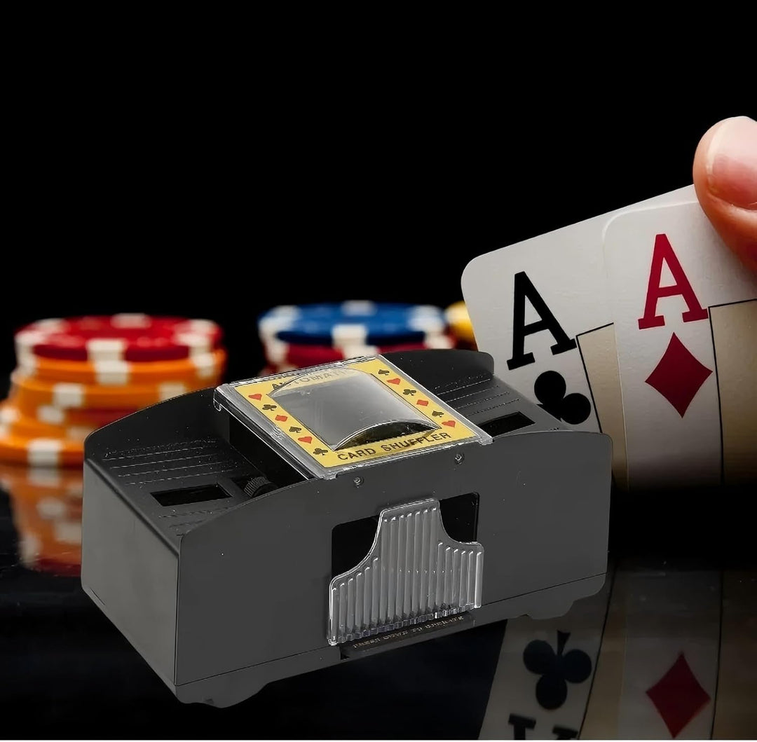 Automatischer Kartenmischer für 1-2 Kartendecks, Kompatibel mit UNO, Poker, Skyjo, Skip BO, Elektris