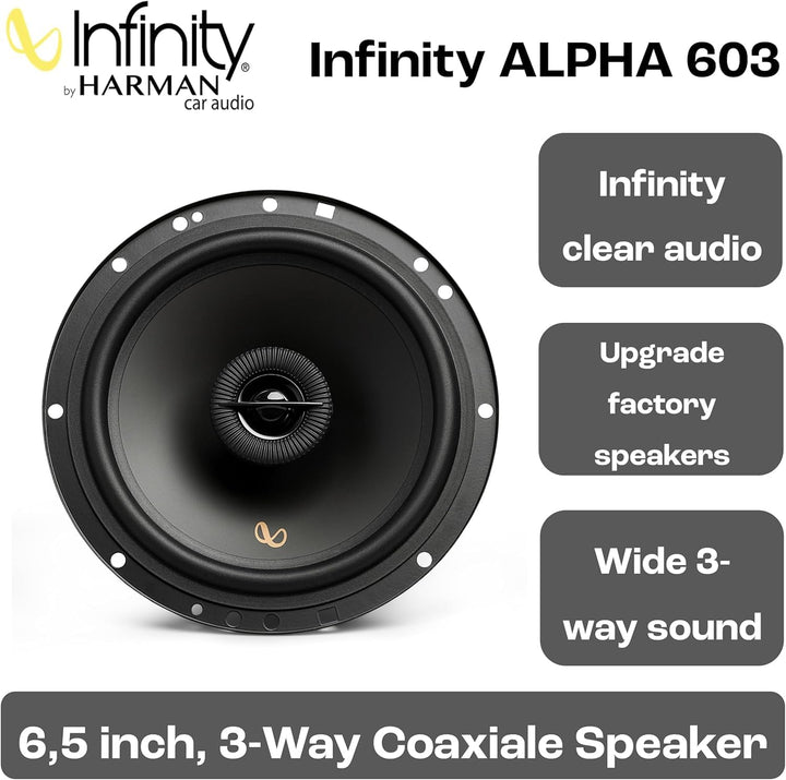 Infinity Alpha 603 2-Wege Koaxial Lautsprecher Auto 16,5cm, 6,5 Zoll, von Harman Kardon Car HiFi mit