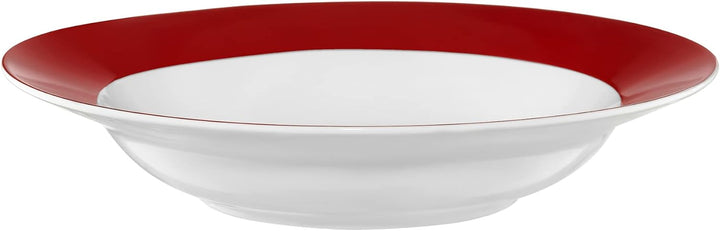 AMBITION Tafelservice rot weiss Aura Red Geschirrset für 6 Personen 18-teilig Porzellan Teller Spülm