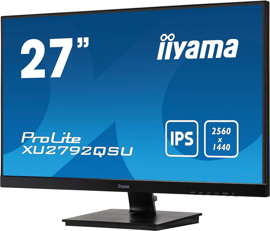 iiyama XU2792QSU-B1 27' IPS LCD with Slim Bezel, 5ms, WQHD 2560x1440, FreeSync, 350 cd/m² Brightness