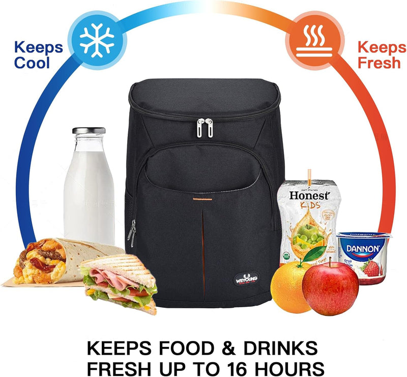 QINGLOU 25L Kühl Rucksack Kühlrucksack Kühltasche Picknicktasche Gross Isoliert isolierte Kühltasche