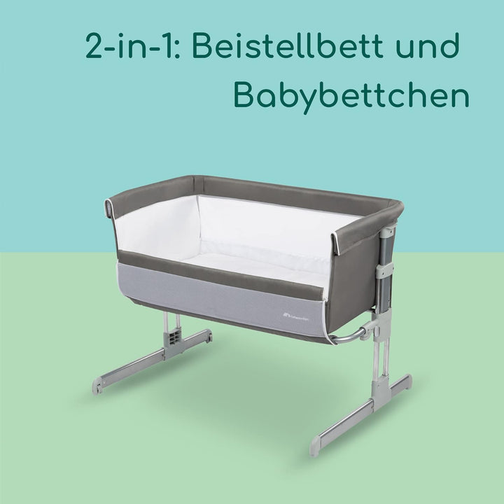 Bebeconfort Beistellbett Calidoo, höhenverstellbares Babybett, gemütlich und weich gepolstert, das B