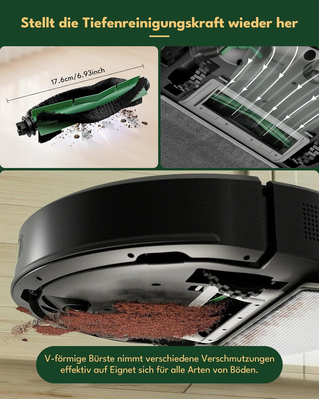 18 Stück Zubehörset für iRobot Roomba 105 Combo und Roomba Combo Essential Y0112,Y0110,Y0140,Y011240