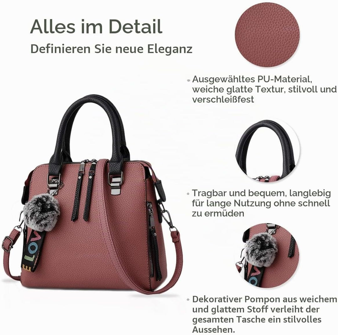 NICOLE &amp; DORIS Mode Handtaschen Damen Taschen Elegant Shopper Tote Leder Schultertasche Frauen Umhän