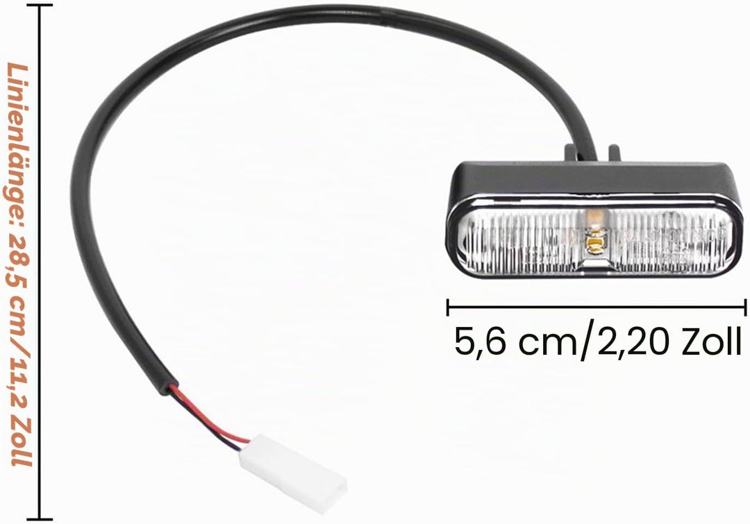 XBERSTAR Blinker für Ninebot P65/P100 Elektroroller - Schwarz, LED, Einfacher Blinker, Kompatibel mi