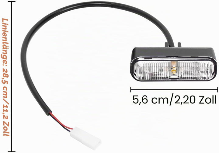 XBERSTAR Blinker für Ninebot P65/P100 Elektroroller - Schwarz, LED, Einfacher Blinker, Kompatibel mi