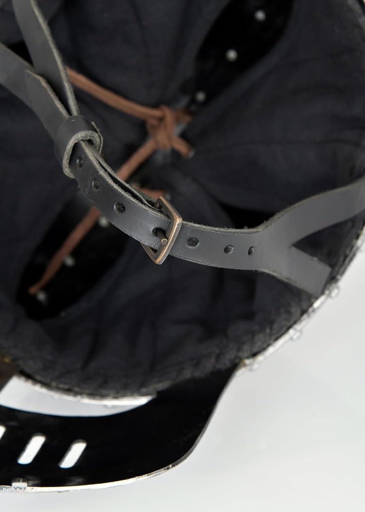 Ulfberth Hochmittelalter Spangenhelm mit Gesichtsplatte, Gr. M schaukampftauglich