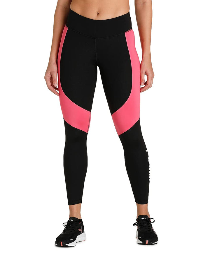 PUMA Damen Tights, Black Sunset Pink