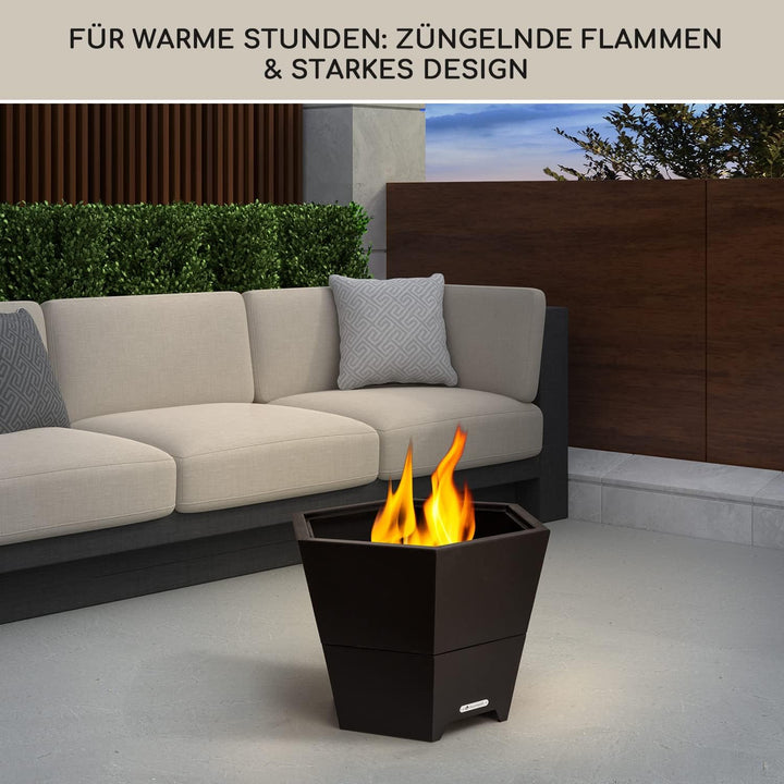 Blumfeldt Feuerschale Mit Grillrost - Outdoor Stahl-Feuerschale Gross für Balkon & Camping, Mobile 6