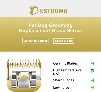 BESTBOMG 7FC+5FC+4FC+3-3/4FC Ersatzmesser für Hundepflege, kompatibel mit Heiniger/Moser Max45/Andis