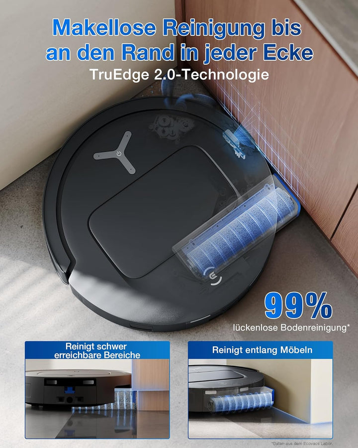 ECOVACS DEEBOT T80 Omni Saugroboter mit Wischfunktion, 18.000 Pa, OZMO Roller Wischwalze mit kontinu