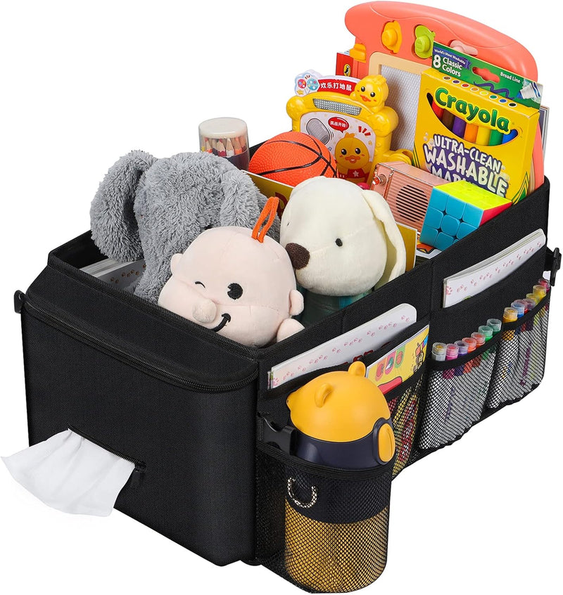 Auto Organizer für Vorne und Rücksitz, Beifahrersitz, Auto Organizer Kinder mit Mehrere Taschen Getr