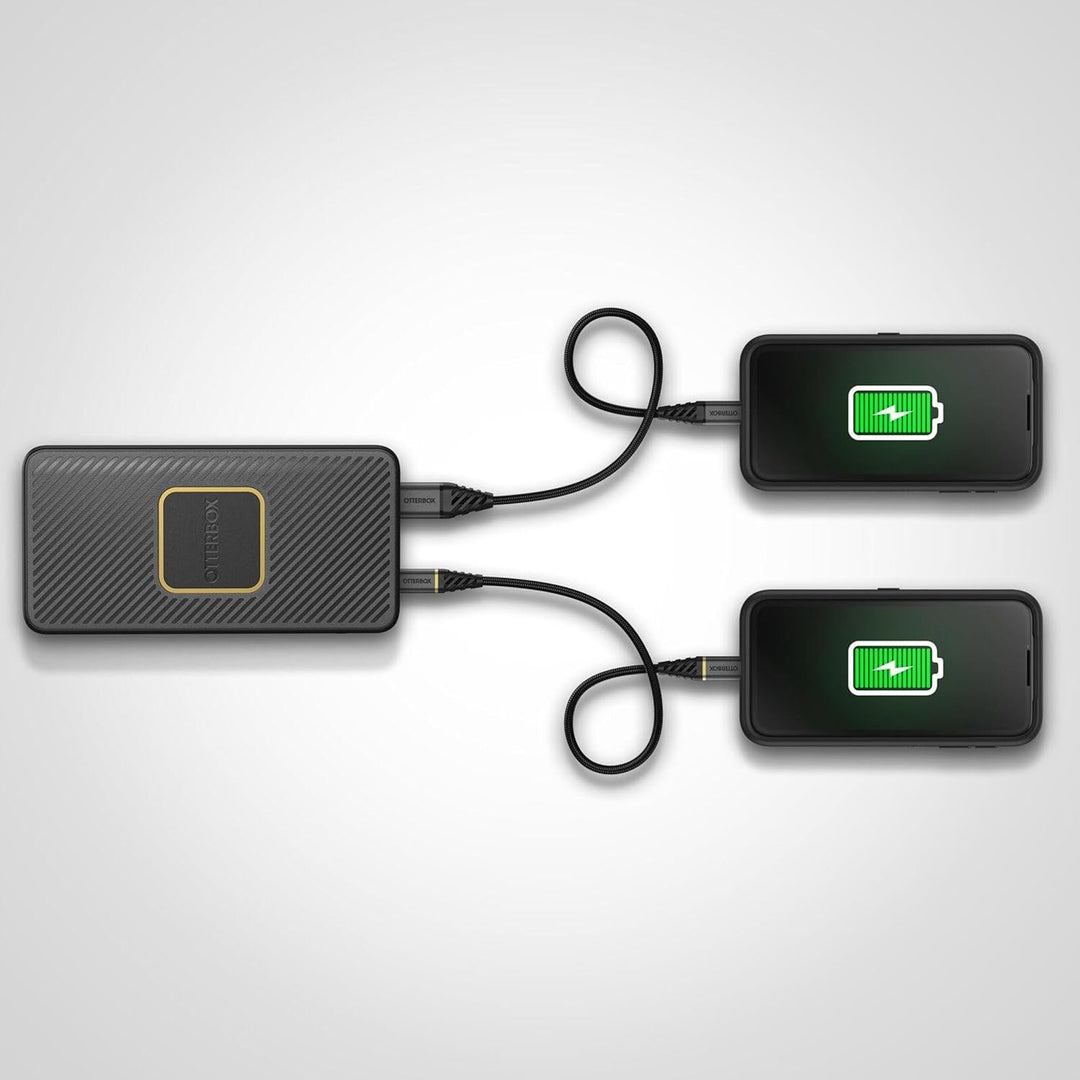 OtterBox Power Bank mit Qi 10W drahtlosem Laden, 10,000 mAh externer Akku mit USB-A 18W und USB-C 18