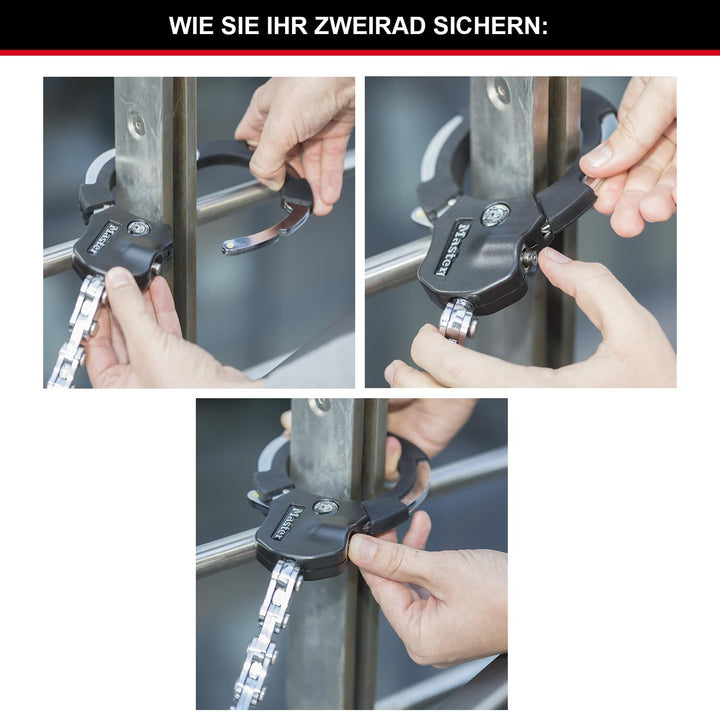Master Lock Kabelschloss mit Schlüssel, 1 m, Ideal für Scooter Roller, Fahrrad, Kinderwagen, Sportau