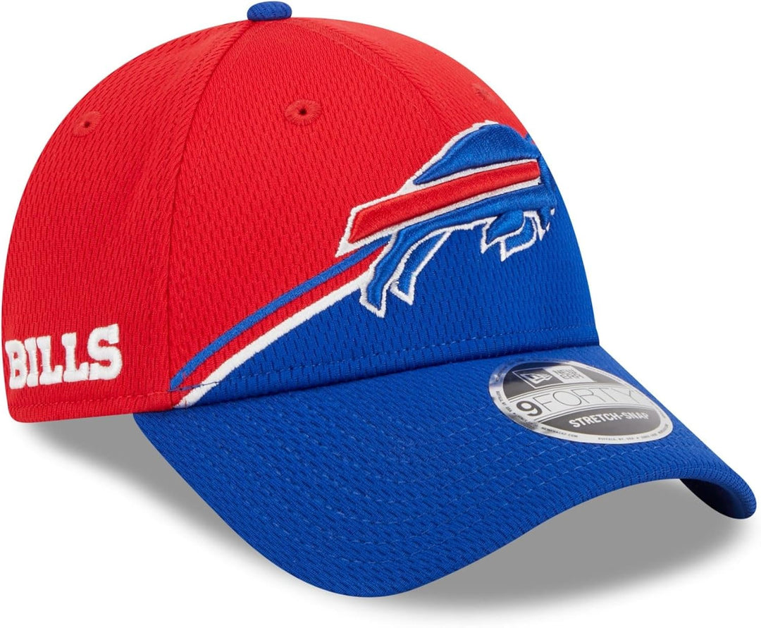 New Era NFL Sideline 9Forty Cap verstellbar Snapback Kappe American Football 2023/2024 #7-Bills-Red-