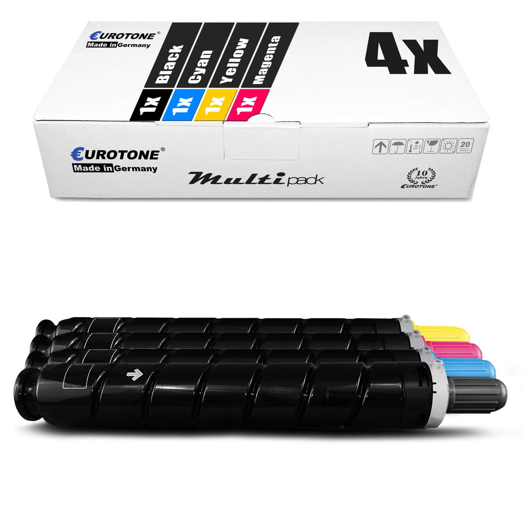 4X Eurotone Toner kompatibel für Canon IR-C 2020 2025 2030 2220 2225 2230 i L ersetzt C-EXV34 Set Se