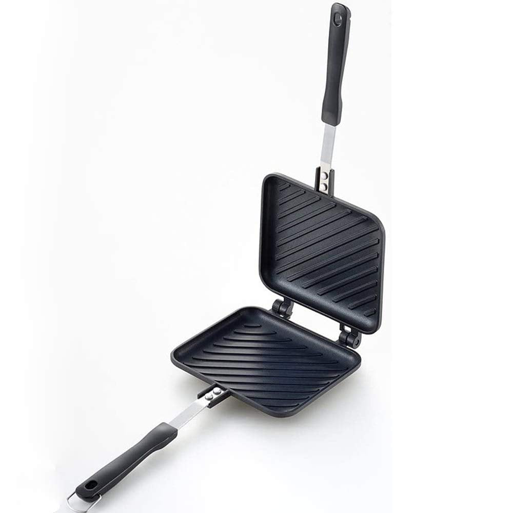 TAMUME Gerillt-Oberfläche Sandwichtoaster Antihaft-Torteneisen mit Stabilem Griff, Toastie Sandwich