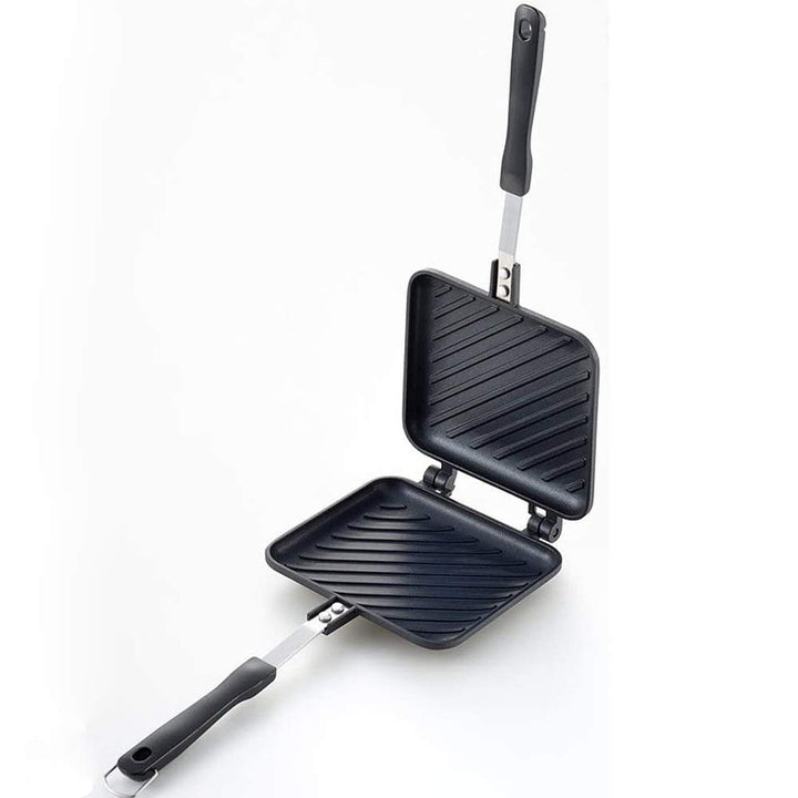 TAMUME Gerillt-Oberfläche Sandwichtoaster Antihaft-Torteneisen mit Stabilem Griff, Toastie Sandwich
