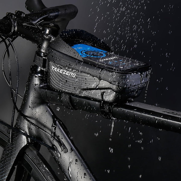 Fahrrad Rahmentasche Wasserdicht Oberrohrtasche, Handytasche Fahrrad mit Touchscreen, 3D Eva Hartsch