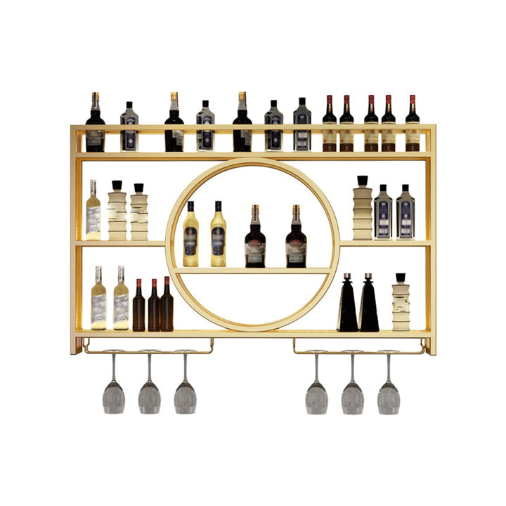 Regal Metall Weinregal Hängend Flaschenregal: Bar Regale Wand Wandmontierte Weinregale Für Bar, Rest