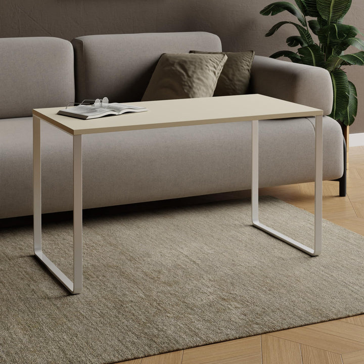 AKKE Couchtisch Wohnzimmertisch Beistelltisch Mit Metallbeinen Laminierte Platte Höhe 55cm Tisch Für