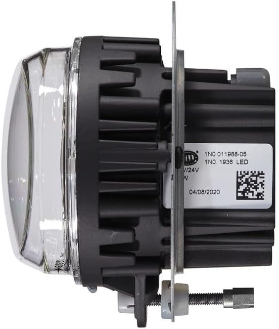 HELLA - LED-Nebelscheinwerfer - 90mm Performance L4060 - 12/24V - rund - Einbau - glasklare Streusch