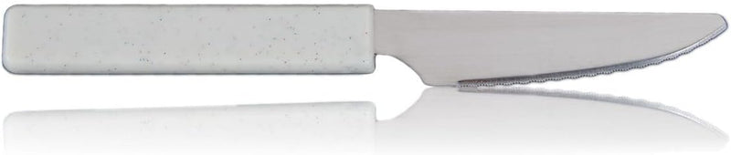 LaXon Messer, Frühstücksmesser weiss, 10 Stk. Messer-Set, Brotmesser mit Wellenschliff, weisse Butte