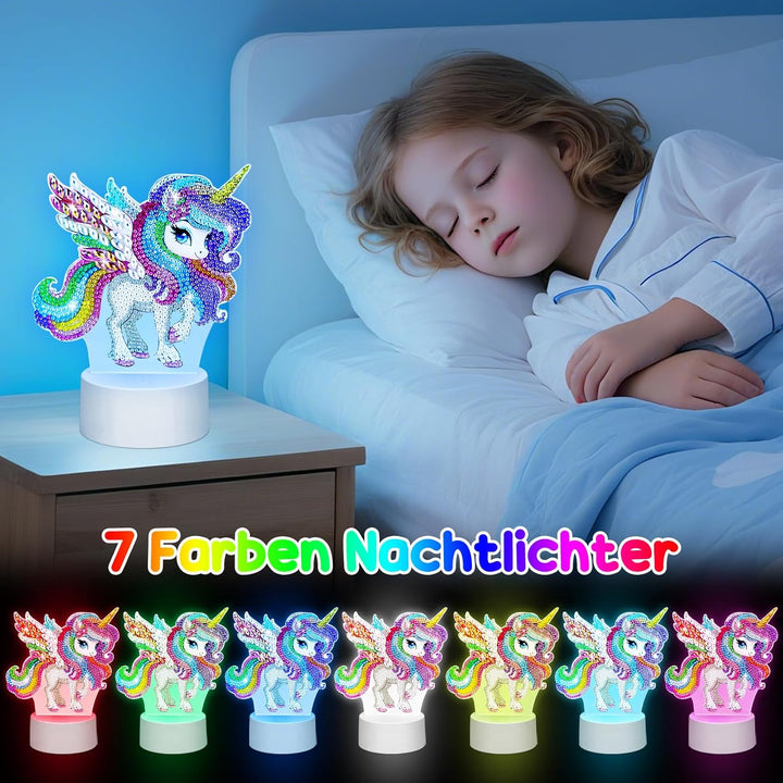 Zoyomax Diamond Painting Nachtlicht, Basteln für Erwachsene, 3D Kreative Diamond Painting Lampe Einh