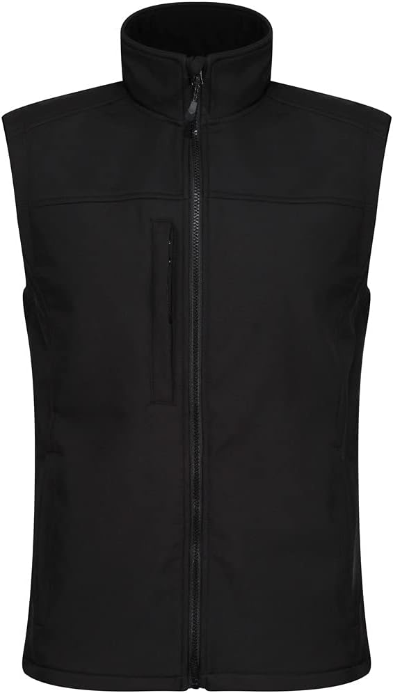 Regatta Flux Softshell-Weste für Herren (1 Stück) XL Schwarz (Schwarz/Schwarz), XL Schwarz (Schwarz/