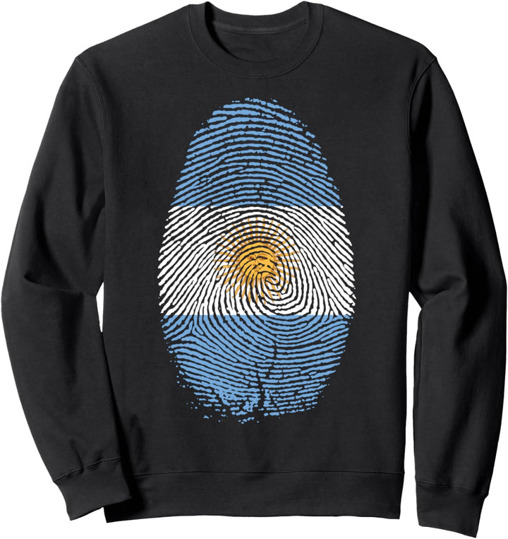 Fingerabdruck Argentinien Flagge für stolze Argentinier Sweatshirt