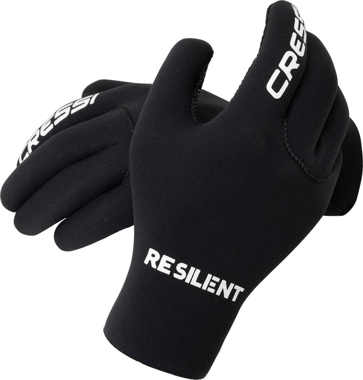 Cressi Black Neoprene Gloves Resilient 3mm - Tauchhandschuh aus Weichem 3 mm Neopren, Hohe Elastizit