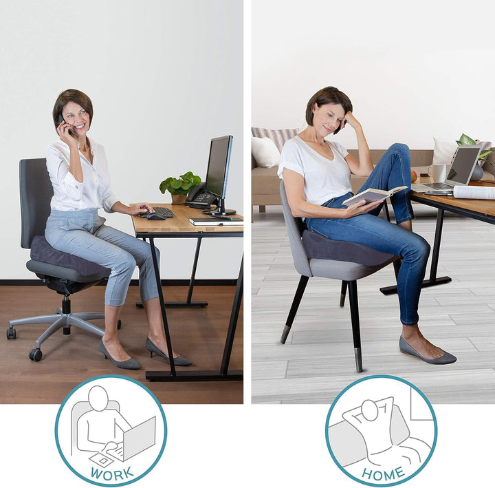 bonmedico Sitzkissen orthopädisch - Ergonomisches Memory Foam Kissen für Bürostuhl, Auto, Rollstuhlk