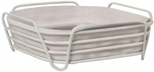 Blomus -DELARA- Brotkorb Size L, quadratisch, herausnehmbare Stofftasche, stilvolles Design, 26 x 26