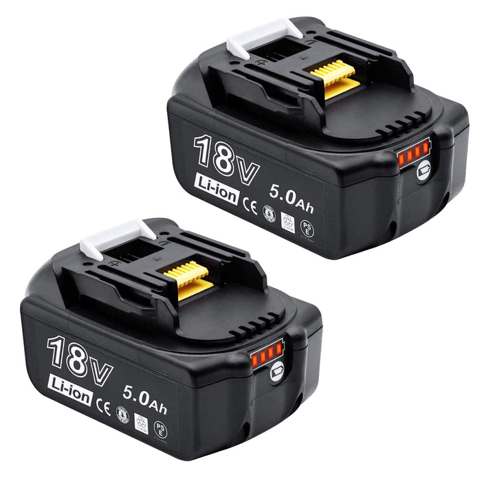 AKKOPOWER 2Pack 18V 5000mAh Akku Kompatibel mit BL1850 BL1860B BL1855 BL1840 BL1830 BL1835 BL1820B B
