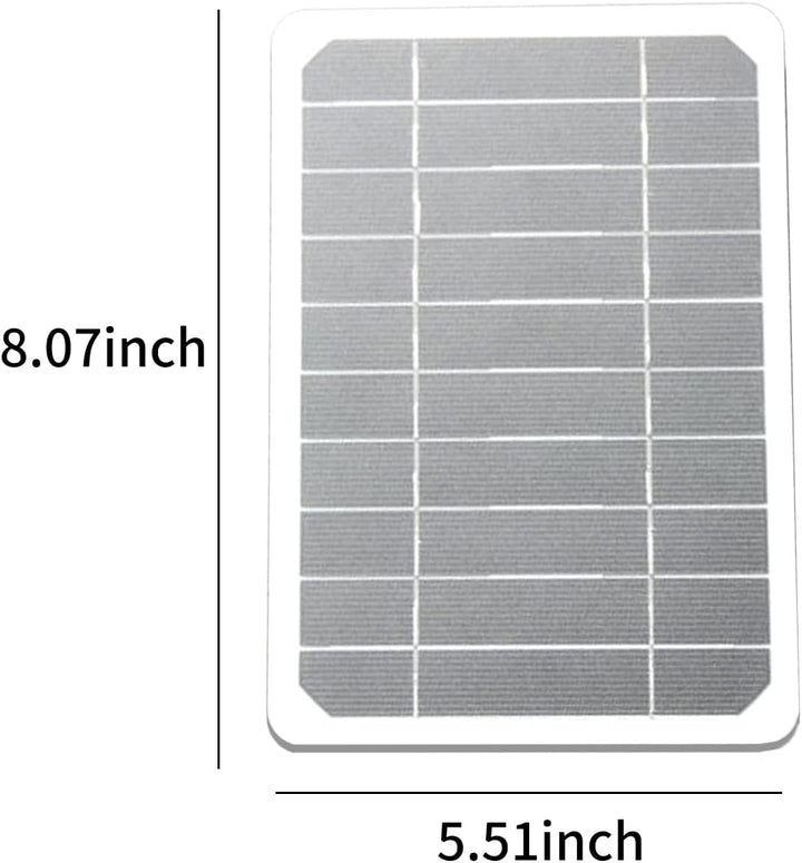 Irishom Solarpanel mit USB Anschluss 5W 5V Solar Ladegerät Unterwegs Handy Laden USB Solar Charger f
