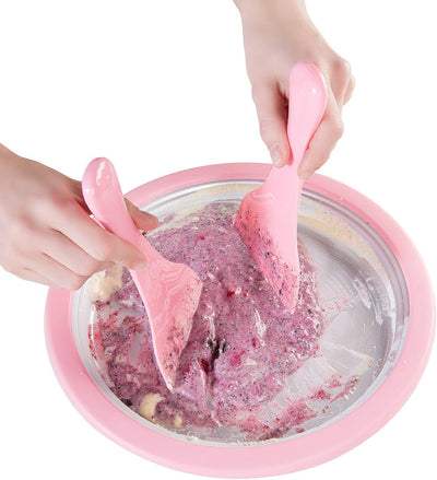 TokioKitchenWare Teppanyaki Eismaschine: 2er-Set Eis-Teppanyaki-Platten zum Zubereiten von Ice Cream