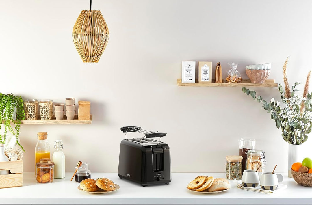 Tefal TT1A28 Vita Toaster | 7 Bräunungsstufen | 2 Toastschlitze | zentriert die Brotscheiben | Hebef