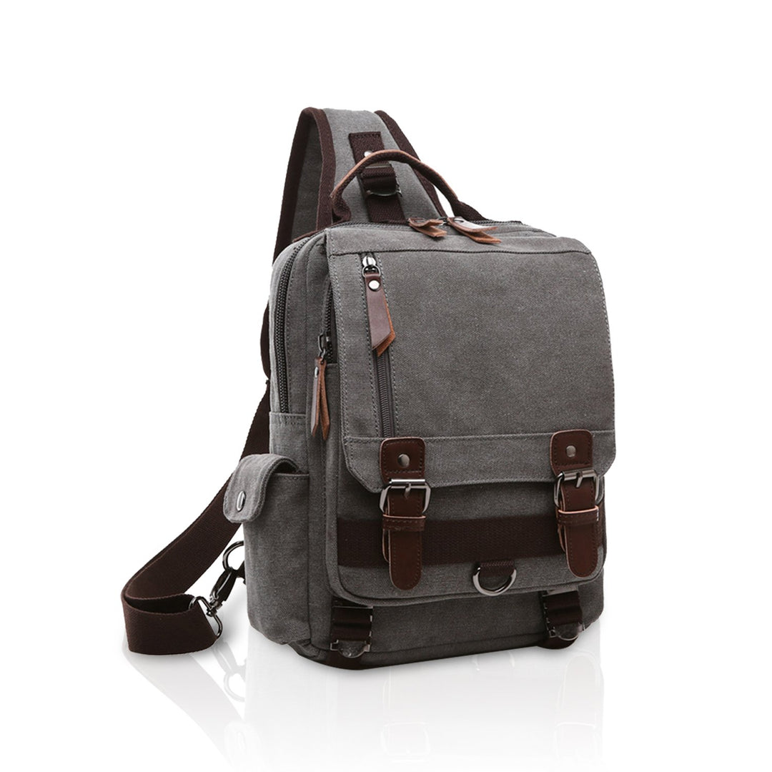 FANDARE Herren Rucksack aus atmungsaktivem Segeltuch Grau A., Grau A.