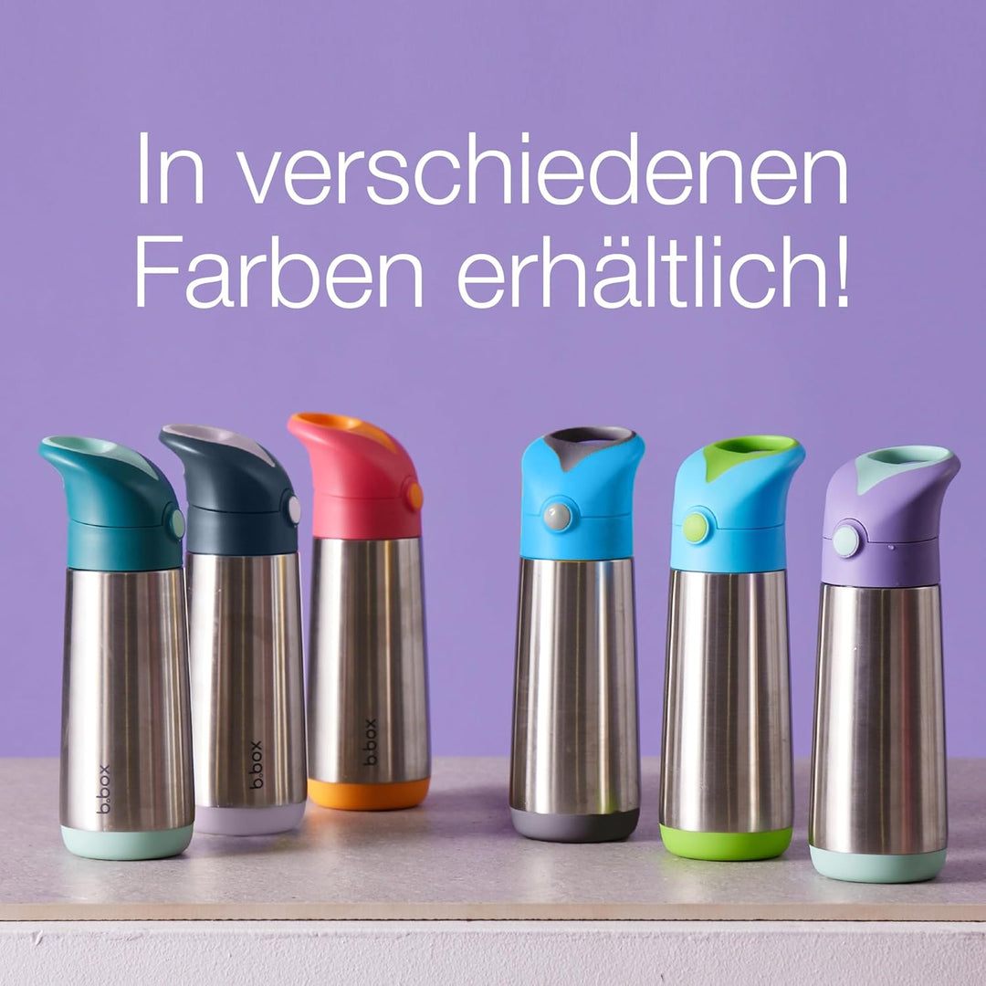 b.box Thermoflasche, Thermosflasche, haltbar, 500 ml Feelling Peachy Trinkflasche aus Edelstahl, iso