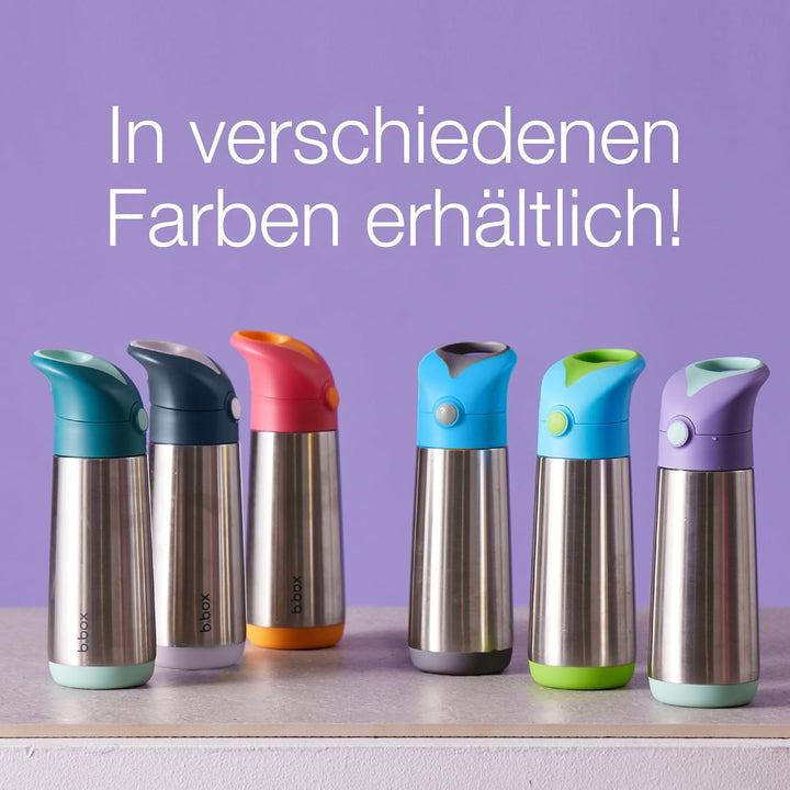 b.box Thermoflasche, Thermosflasche, haltbar, 500 ml Feelling Peachy Trinkflasche aus Edelstahl, iso