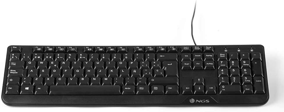 NGS COCOAKIT Set aus Multimedia-Tastatur und optischer Maus mit Kabel, 1000dpi, USB (QWERTY, Portugi