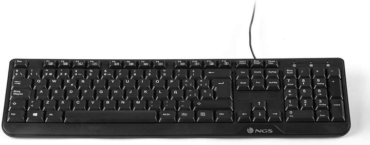 NGS COCOAKIT Set aus Multimedia-Tastatur und optischer Maus mit Kabel, 1000dpi, USB (QWERTY, Portugi