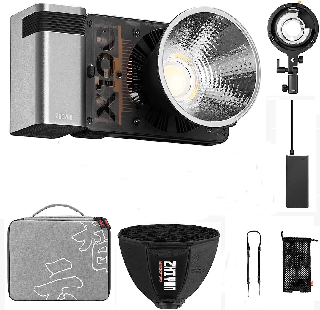 ZHIYUN MOLUS X100 Pro 100W COB LED-Videolampen zweifarbige permanente Ausgangsbeleuchtung 2700K-6500