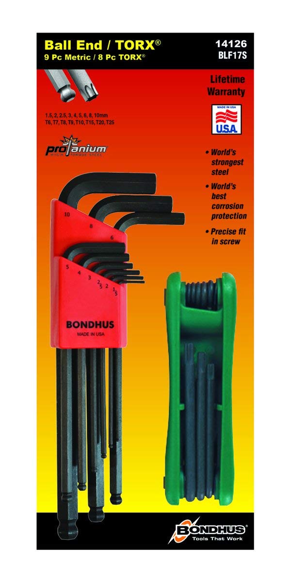 Starrett 76614126 Doppelpack mit Schlüsseln, Gelb, WS: 1.5-10mm; Torx: T6-T25, WS: 1.5-10mm; Torx: T
