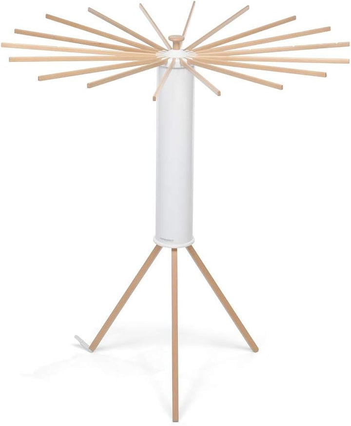 Foppapedretti Octopus Myhome Wäscheständer, Aluminium/PVC/Holz Buche, weiss, 112 x 112 x 121 cm stra