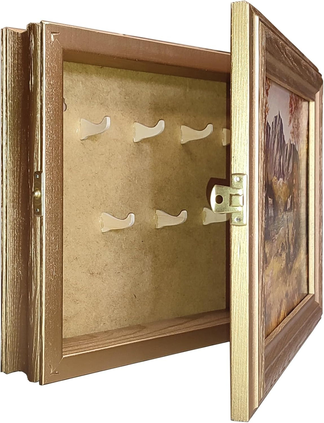 Schlüsselkasten aus Holz Hängeschrank mit Schlüsselbrett Wandorganizer für Schlüsselaufbewahrungm Sc