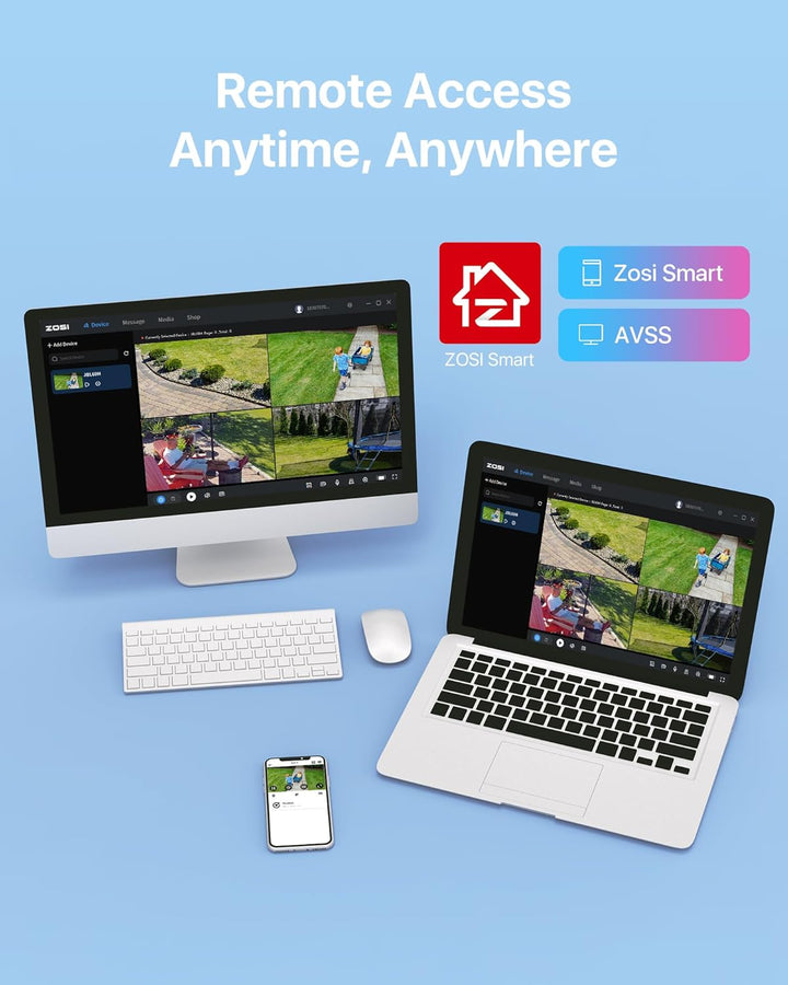 ZOSI Full HD 1080P Aussen Video Überwachungssystem 8CH H.265+ DVR mit 1TB Festplatte und 4X 2MP 1080